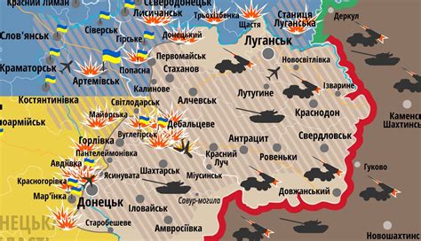 военные действия на украине карта